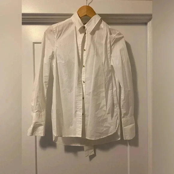 H&M Size  4 white dress shirt - Picture 2 of 8